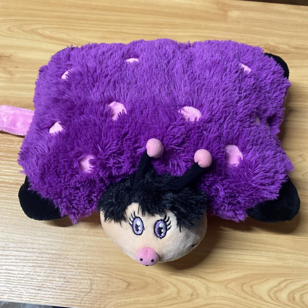 Pillow Pets PeeWee Dreamy Purple Ladybug 12 Inch Plush Limited Edition